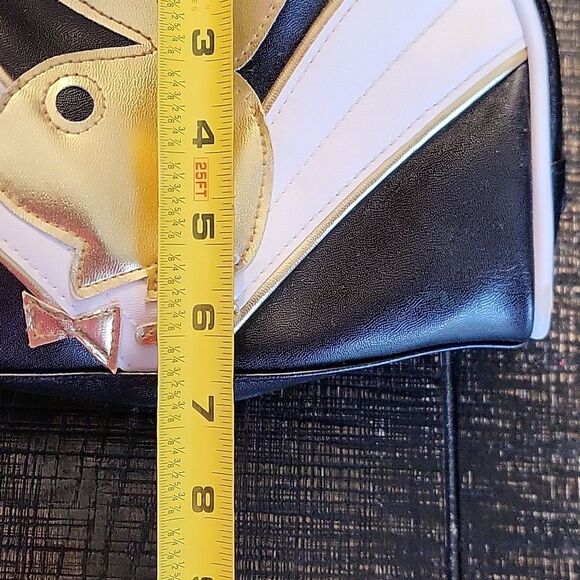 Vintage 90s Playboy Black White Gold Mini Tote Bag 9 x 7 - Picture 16 of 16